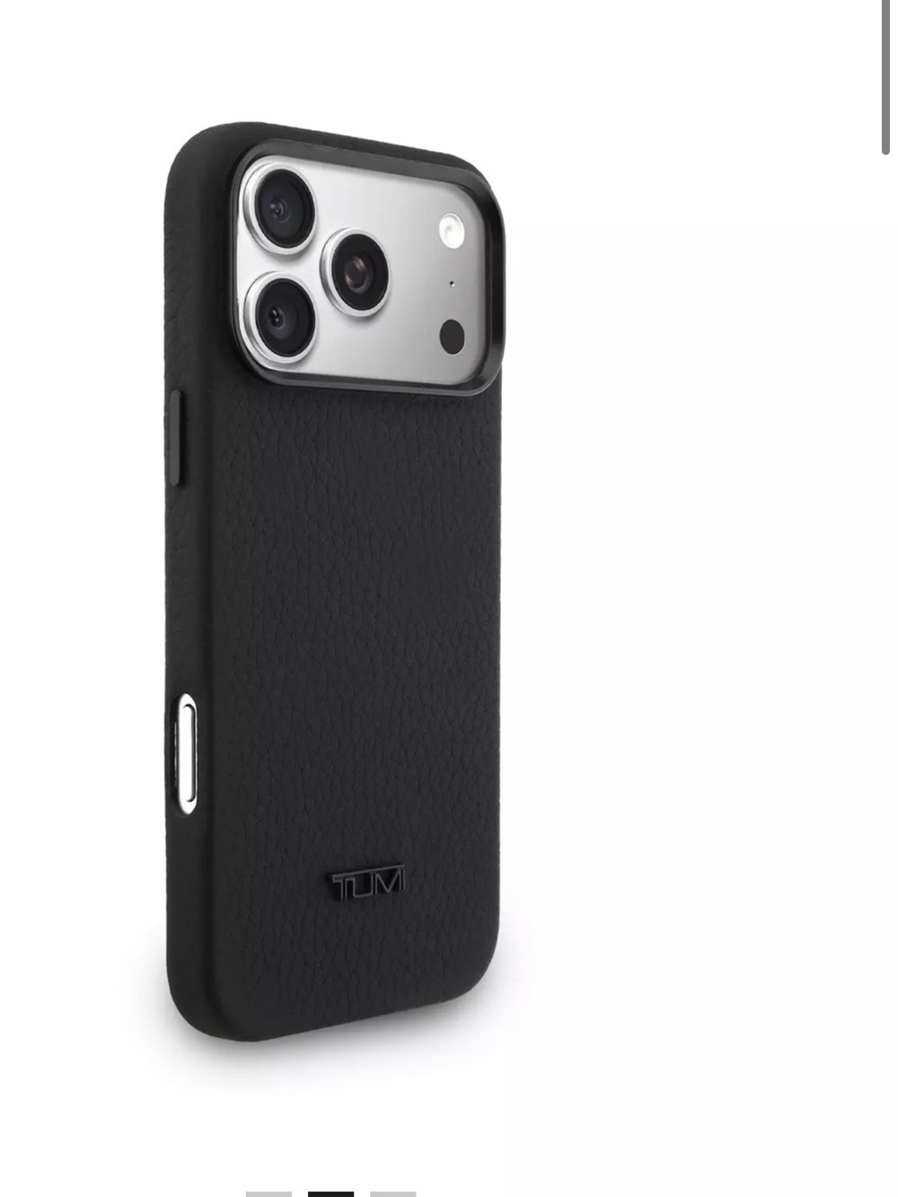 Tumi Black Leather MagSafe iPhone 17 Pro Max Case Branded Logo cell phone NEW